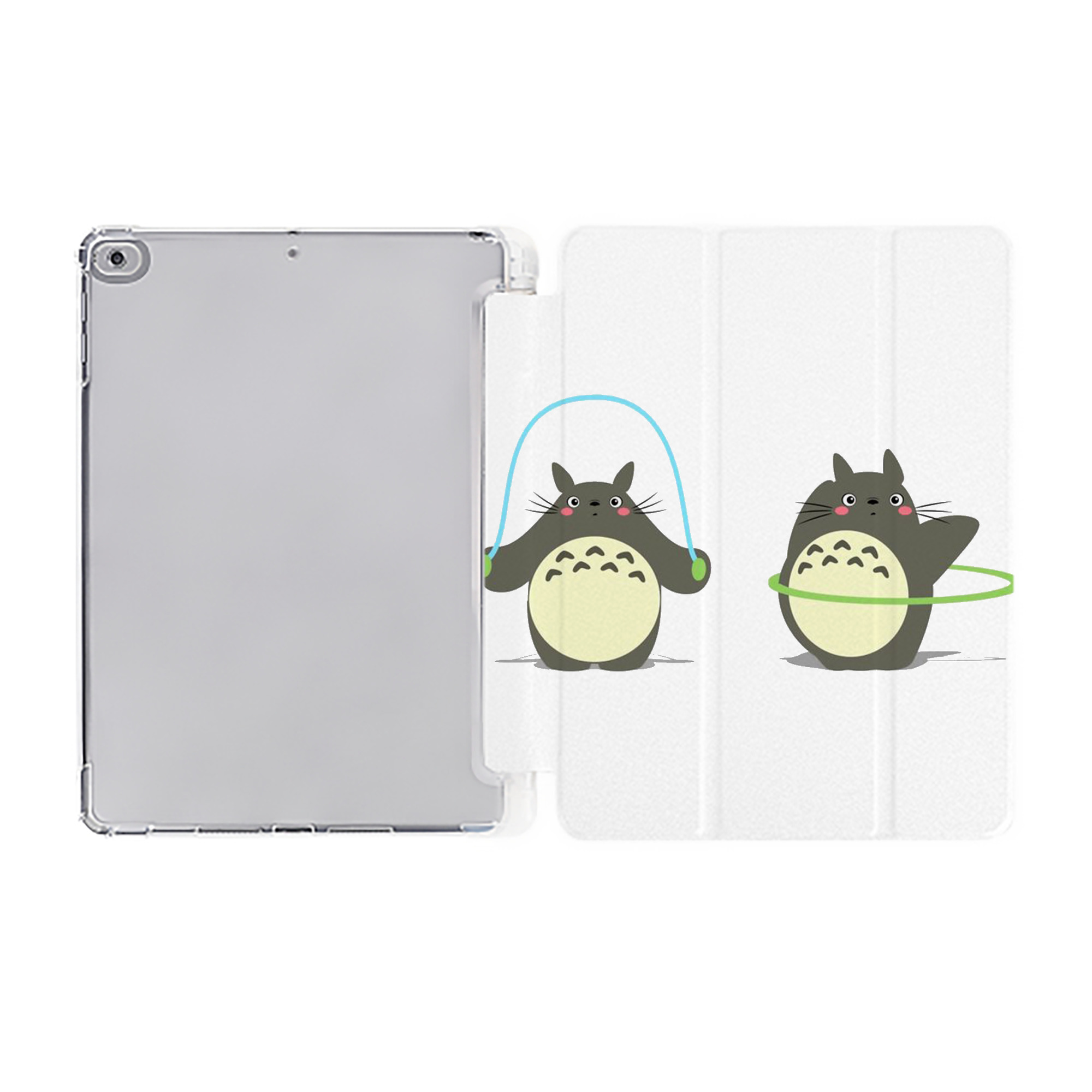 （画像用） となりのトトロ 草壁メイ 草壁サツキ My Neighbor Totoro Satsuki Kusakabe Mei Kusakabe IPad ケース ペン収納付き 三つ折りスタンド PUレザー×シリコン 対応機種9.5/10.5/10.9インチ